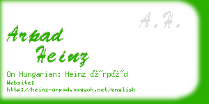 arpad heinz business card